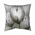 Begin Home Decor 26 x 26 in. Three White Tulips-Double Sided Print Indoor Pillow 5541-2626-FL46-1